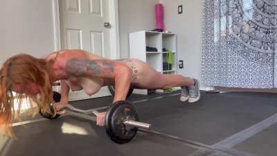 Just some push ups to keep my mom bod tight