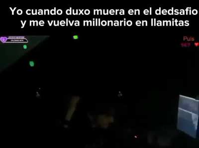 ojal&aacute; y pase, siempre apostando a que muere 😈