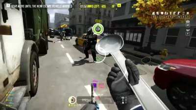 My game glitched, so I present to you: The Spoon Rifle