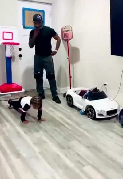 Dad tries to stop son from scoring
