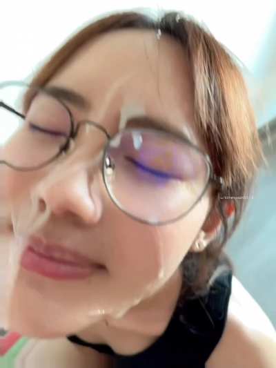 I love it when he covers my face with his cum