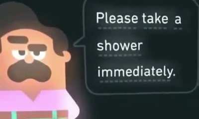Please take a shower immediately