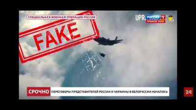 Russian Media says the West has made a whole movie about the "fake Ghost of Kyiv" while showing trailer footage of Battlefield 2042...