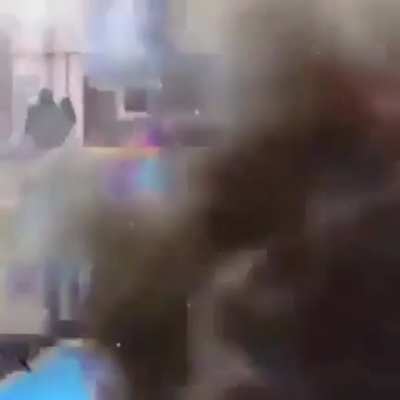 Minnie Mouse blows up a group of children
