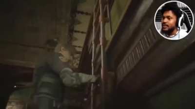 &ldquo;Imma just climb down this ladder... OOOO-&ldquo;