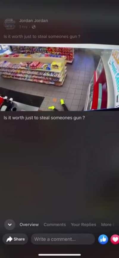 Trying to steals someone&rsquo;s gun goes wrong