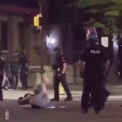 These cops are getting outta hand. No wonder the protests are so "peaceful"