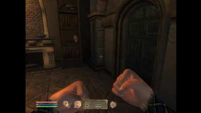 How to wake people up in oblivion without the hassle of pressing E twice.