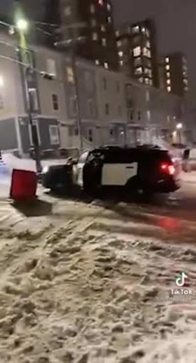 Inconvenient cop , and a boy in a dumpster.