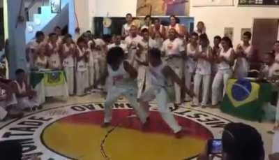 Friendly capoeira goes wrong