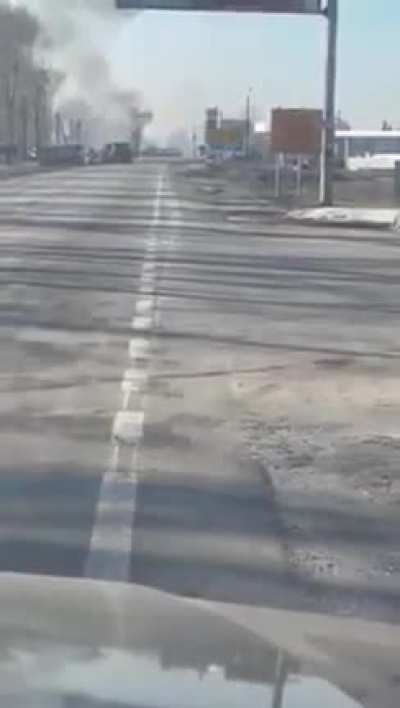 Russian tanks getting destroyed near Kharkov