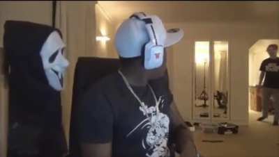 Jump scare. Btw who does have their monitor straight to their door? Its weird