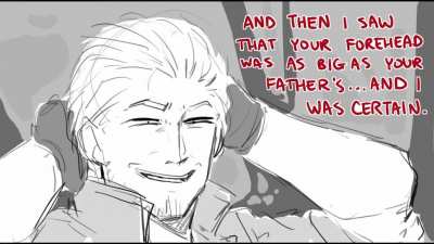 Nero's Forehead (comic by @Sopa_Gamja)