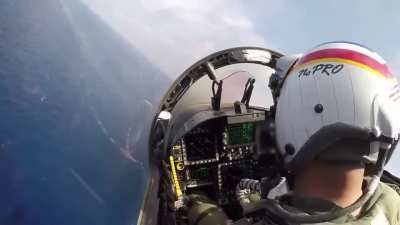 Landing a $100Million Fighter Jet on a moving Aircraft Carrier whilst your helmet says &lsquo;No Pro&rsquo;