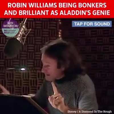 Relive this rare footage of the late, great Robin Williams in action as The Genie 🧞&zwj;♂️ He made this movie a classic!