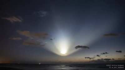 Timelapse of the SpaceX Crew-2 rocket launch lighting up the morning sky [ from last month ]