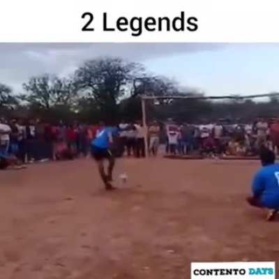 Two legends in one frame