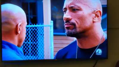 to make Vin Diesel and The Rock look the same size