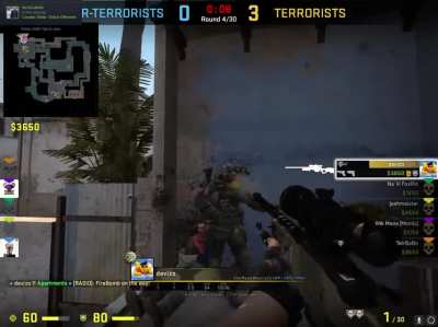 The opposite of "noscope ace to end the game"