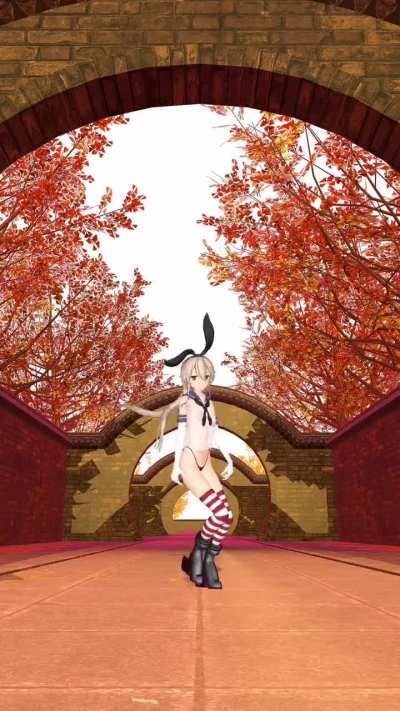Shimakaze - Booo! [MMD R18] 