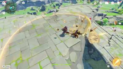 Gorou E/Q AoE range
