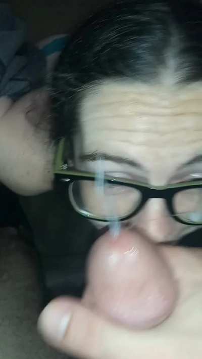 Daddy had to sit and listen to me doing all my custom stuff. He got so turned on he made me suck his big dick the moment I walked out