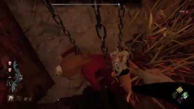 Chains pull survivor away from exit!