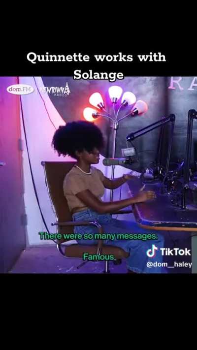 Quinnette speaks of her first experience working with Solange!
