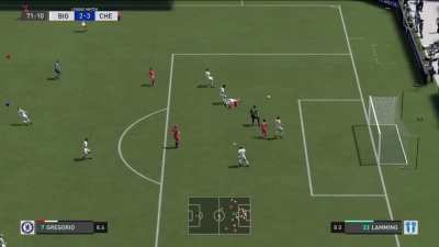 Our defender perfecting the art of the fully legal &lsquo;spear-from-behind&rsquo; tackle