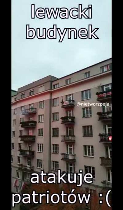 Ohydna prowokacja lewackich budynk&oacute;w!
