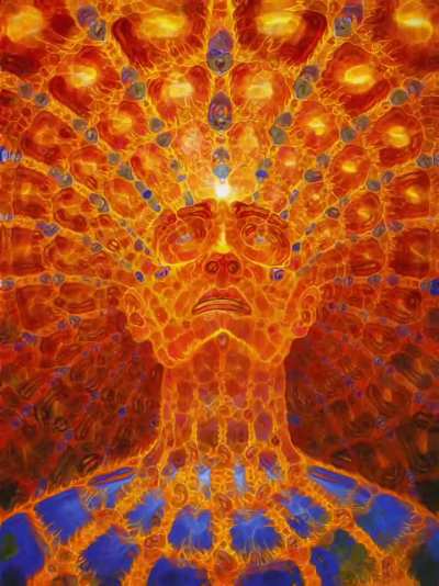 Alex Grey animated to Butthole Surfers "Tiny Rubber Band"