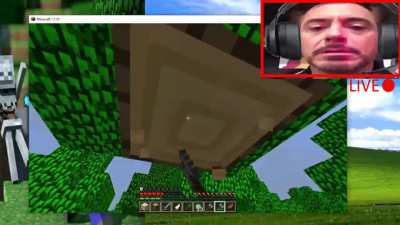 retard plays minecraft: (epissode 2)😊😊 !!scaryy mobs and deforestation!! 😱😱😱