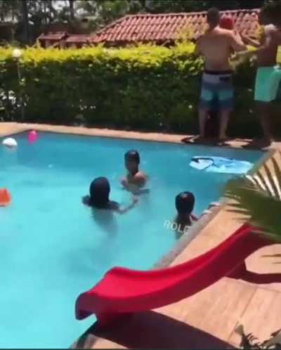 WCGW Diving in a pool with a full fabric body suit?