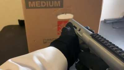 Air Gun Update: The project is back online. Here&rsquo;s a mag dump. Idk what the rpm is but that was a 20 round magazine.