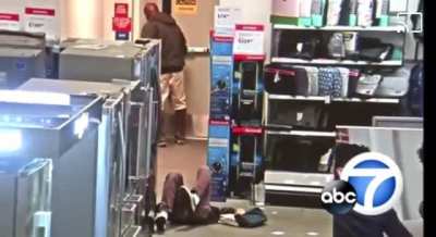 Man eating Cheetos sucker punches someone inside a Best Buy and steals their phone
