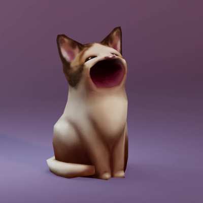 Pop cat PS1 style