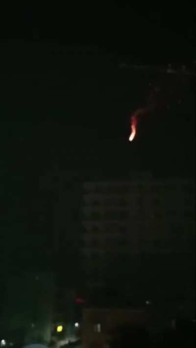 Fire cracker accidenty flies and bursts in someone's apartment 