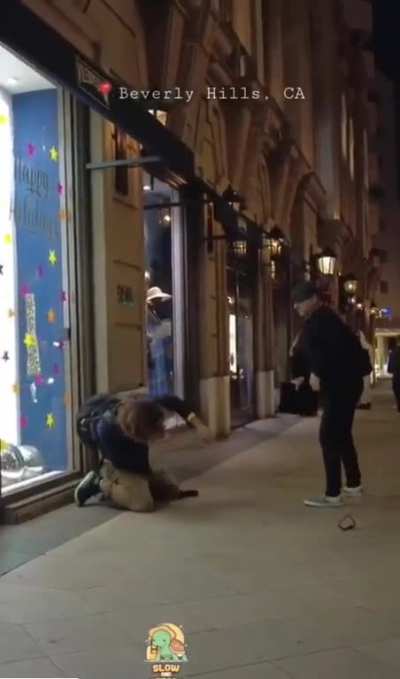 Dude got the wrong guy. Slow-mo kicks.