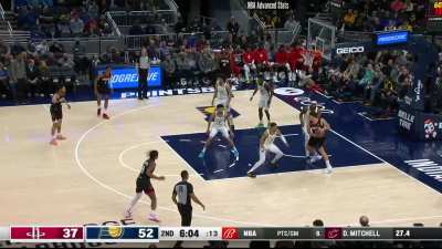 [Highlight] Sengun with a miss so bad last night it left the Pacers commentator speechless