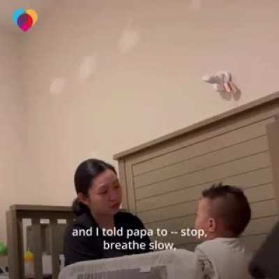 A 4 year old discussing his emotions with his mom. 