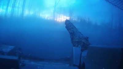100th TDF brigade shares a footage of a failed Russian attack in the Serebryansky forest, Kreminna sector. Both Russian tank POV and some scenes recorded by Ukrainian drone.