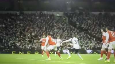 How did he dare to breathe in Gabriel's area. Red card and 10 match ban to kolo muani. It could've been career ended injury...