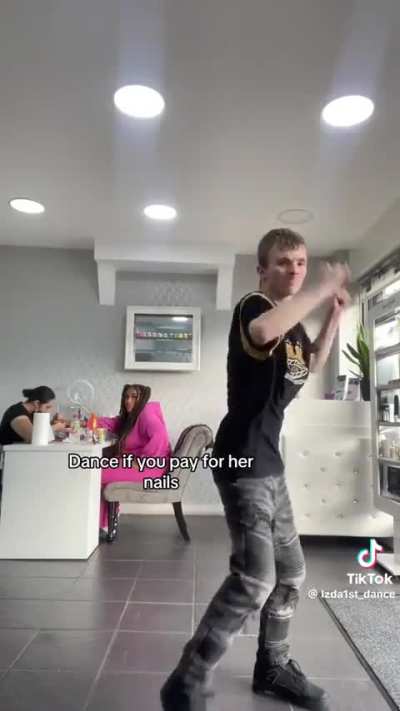 At a nail salon