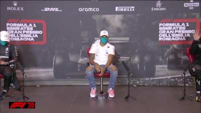 Ricciardo at the end of the Post-Race Presser: "Thanks for having me!"