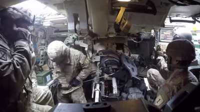 M109 Paladin 155 mm Self-Propelled Howitzer Reloading &amp;amp; Firing