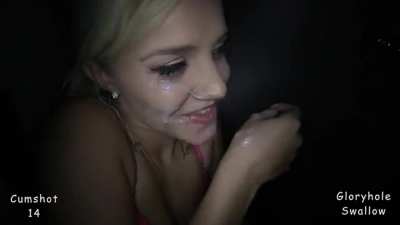fire in the gloryhole to the beautiful blondie