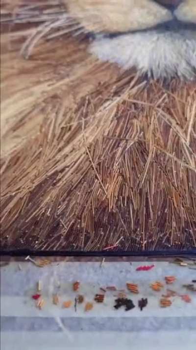 Artwork created with straw