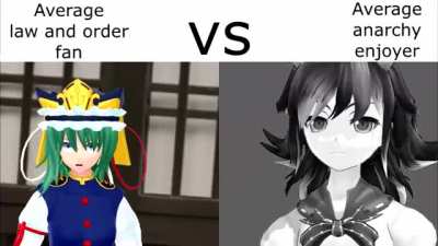 Average law &amp;amp; order fan VS Average anarchy enjoyer (MMD)