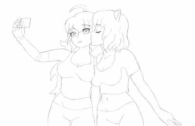 Surprise Smooch (posted by u/NekkidSneek, art by @suffer_always)