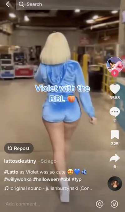 Hip hop star Latto dressed up as Violet. This definitely isn&rsquo;t the skinny girl Violet from the 2005 movie. She&rsquo;s already has a huge butt